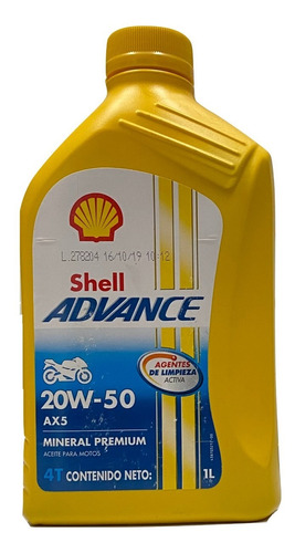 Aceite Mineral 20w50 Shell 4t - Somos Tienda En Altamira