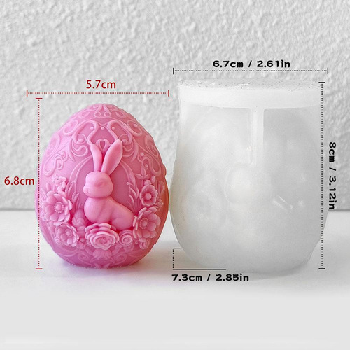 Molde 3d De Silicona Para Huevos De Pascua Y Velas De Aromat