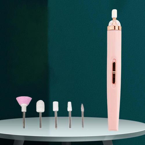 2 Taladro Eléctrico Inalámbrico Para Uñas, Lima De Rosa