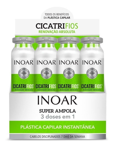 Imagem 5 de 6 de Inoar Cicatrifios Shampoo + Cond 250ml + 12 Ampola