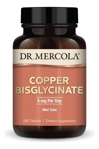 Bisglicinato De Cobre 8 Mg Dr. Mercola 180 Tabletas