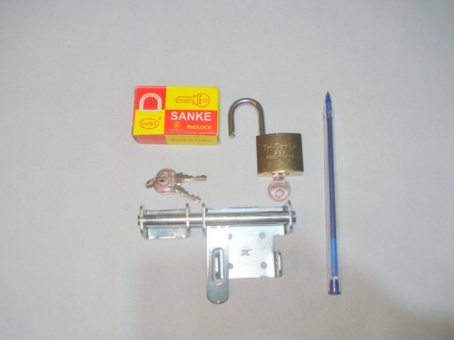 Pasador + Candado ( Ideal Puertas, Portones, Etc )