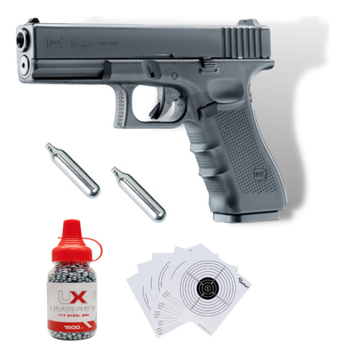 Pack Airsoft Co2 Blowback Glock 17 Gen4 4.5mm Umarex Xchws P