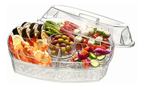 Prodyne Plato Para Fiestas De Hielo, 38,8 X 11 X 6 Pulgadas,