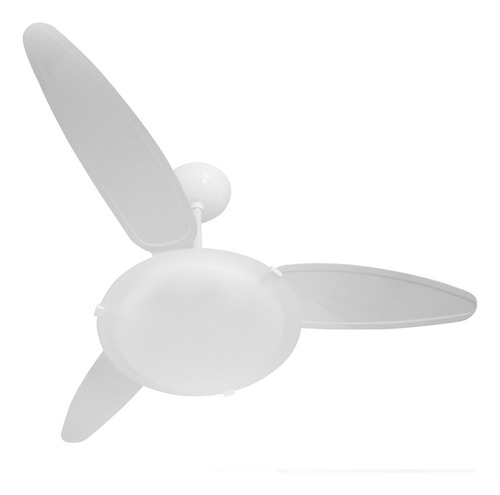 Ventilador De Teto Murano Silent Branco Lustre 2lâmp Ponente