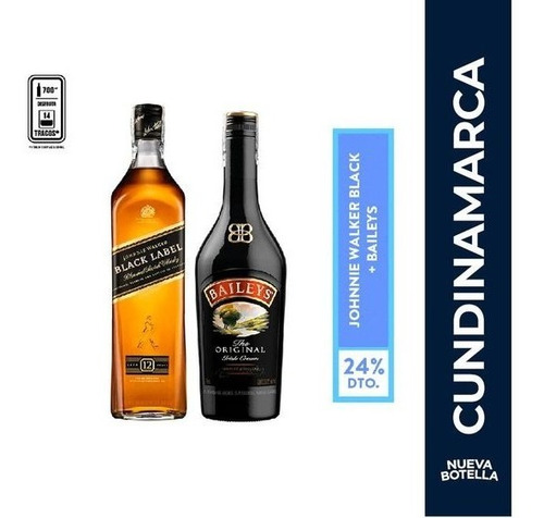 Johnniewalker Blacklabel+bailey - mL a $316