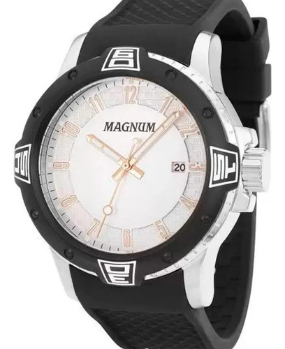 Relógio Masculino Magnum Preto/branco Ma34414q