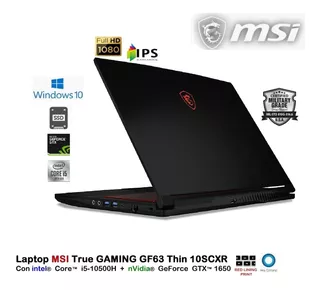Laptop Msi Gamer Core I5-10500h 8gb 256gb 15.6fhd Gtx 4g W10