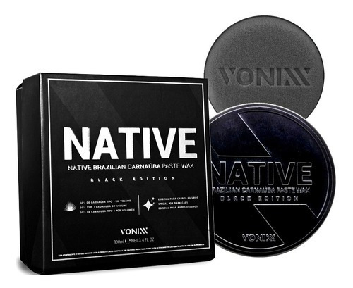 Cera Vonixx Native Black Carnaúba Preta Cristalizadora