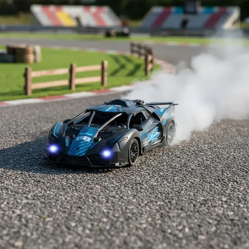 Carrinho Recarregável De Controle Remoto Solta Fumaça Xsons Cor P...