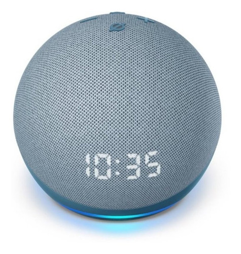 Imagen 1 de 3 de Amazon Echo Dot 4 Parlante Con Reloj Color Blue- Bestmart