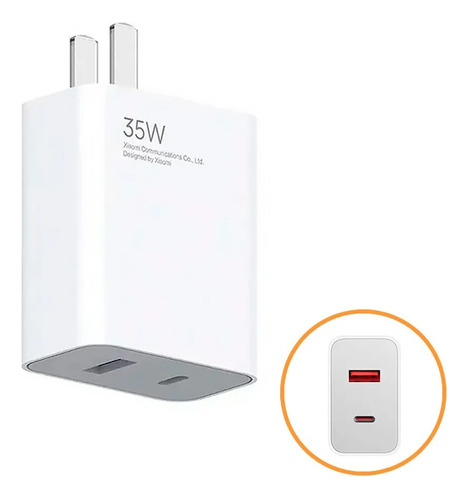 Cargador Xiaomi 35w Usb-a Y Usb - C Cargador De Pared