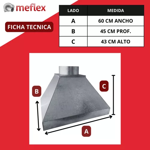 Campana Para Cocina Chapa Galvanizada 60x40