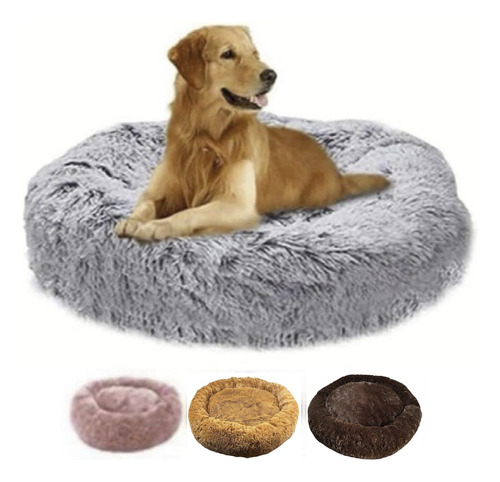 Cama Para Perro Gato Mascota Antiestres Forma Redonda 120 Cm