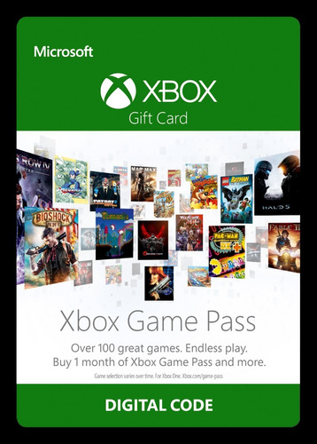 Cartão Xbox Game Pass 6 Meses Xbox One