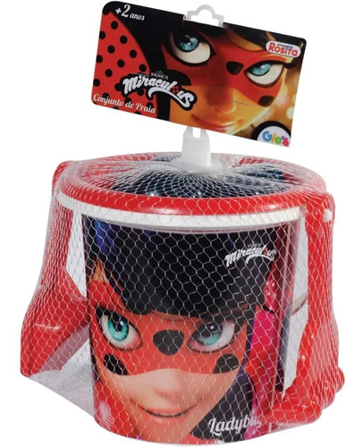 Conjunto De Praia Heroez Ladybug Miraculous Rosita Novo 9317