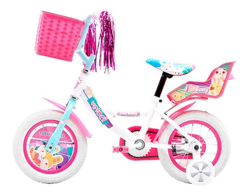 Bicicleta Veloci Tutti Bunny R12 Blanco Infantil