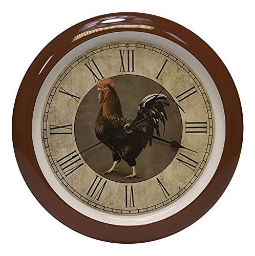 Rooster Farmhouse Collection Reloj De Pared Con Sonido Vinta