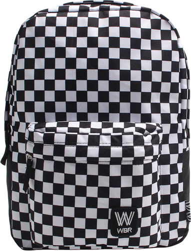 Wbr mochila 16 espalda -cuadros- negro-blanco Wabro
