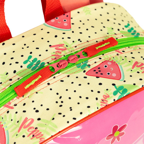 Mochila Costas Peppa Pig Escolar Com Estojo Duplo Cor Rosa