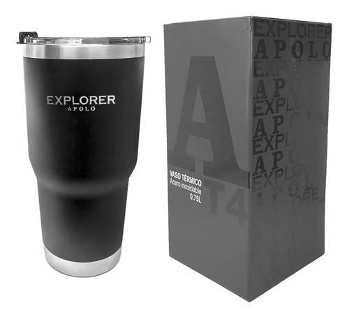 Imagen 2 de 10 de Vaso Termico 750 Ml Jarra Acero Inoxidable Explorer Camping