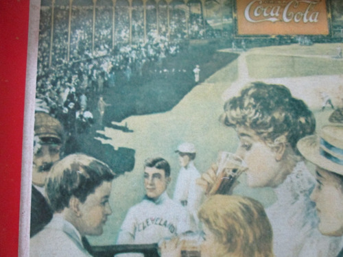 Antigua Charola De Coca-cola Juego De Beisbol En 1907 (Usado)