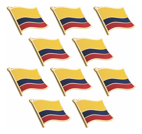10 Pines Solapa Bandera De Colombia  Broche