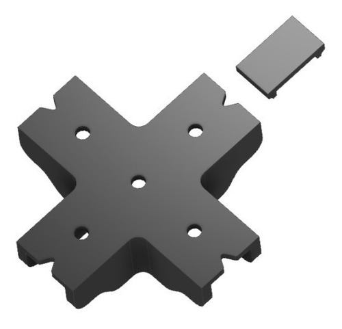 Imagen 6 de 10 de Escuadra Guía Cruz Armado Muebles Placa 18mm Mdf Melamina
