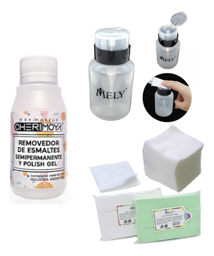 Kit Removedor Esmalte Semipermanente Uv Led + Dosificador
