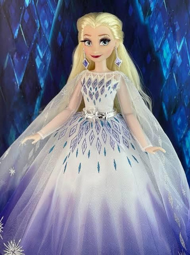 Disney Style Series Elsa Frozen De Colección Con Base
