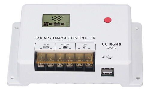 Controlador Solar Pwm 30a, Regulador, Pantalla Lcd Para Liti