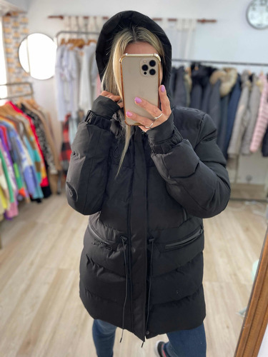 Imagen 2 de 10 de Campera Puffer Larga Inflable Impermeable Mujer The Big Shop