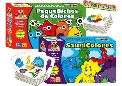 Pack Dos Juegos Didácticos Preescolar Infantil Colores Forma