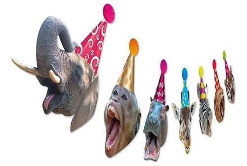 Guirnalda De Cumpleaños Con Animales De Safari, Diseño De.