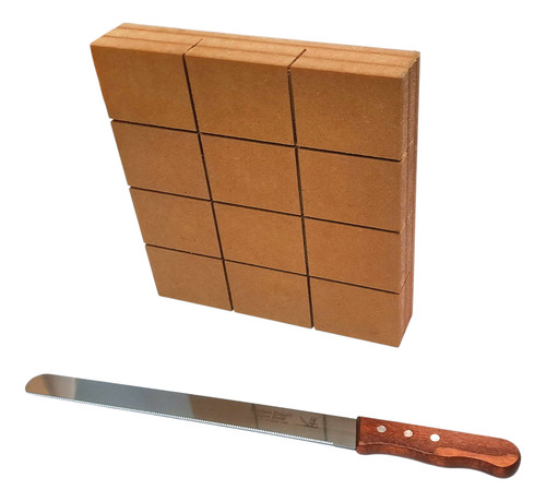 Molde Para Sándwich De Miga Copetin 2 En 1 + Cuchillo Marrón