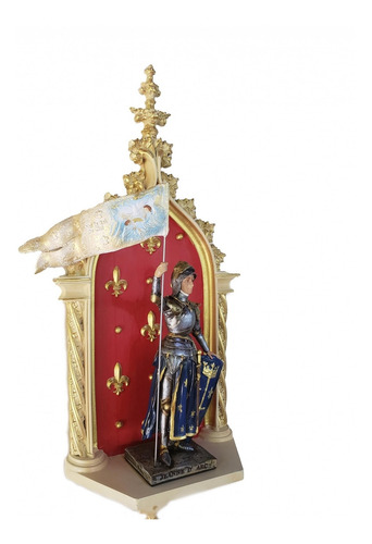 Imagem 5 de 5 de Imagem Santa Joana D'arc + Peanha Oratório Gótico