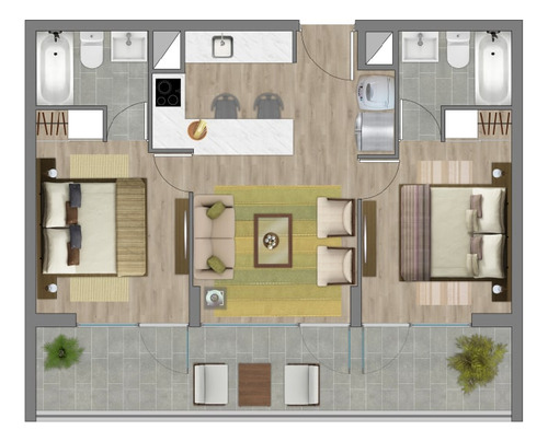 Departamento Nuevo En Condominio Altos De Lircay, Talca