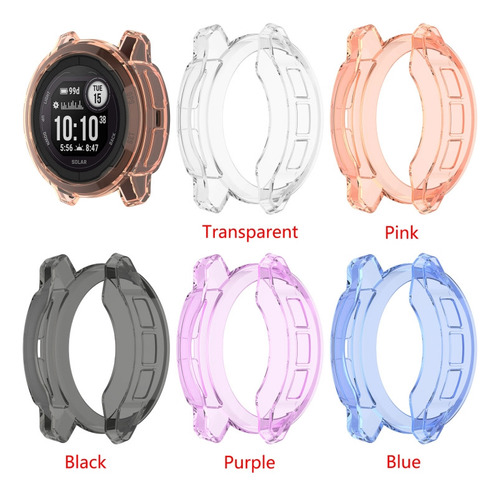 Funda De Reloj Suave De Tpu Transparente For Garmin Instinc