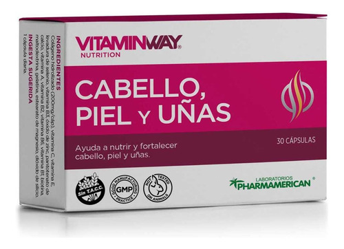 Cabello, Piel Y Uñas 30 Capsulas Vitamin Way