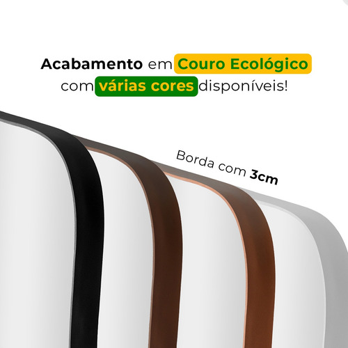 Espelho Orgânico 150x50cm Para Parede Com Moldura Mod Flame