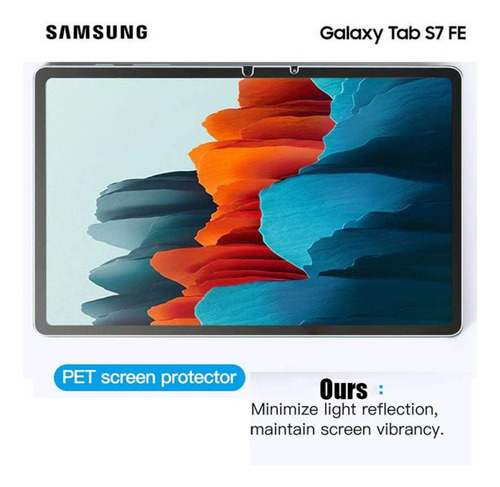 Imagen 4 de 4 de Lamina Protectora Para Tablet Samsung S7 Fe 12.4