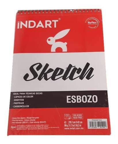 Album Sketch Indart A3 90 Gramos Con 100 Hojas Esbozo