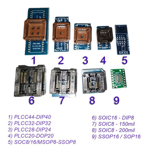 Base De Programador Tl866a Tl866cs 9 Piezas Tl866ii Plus