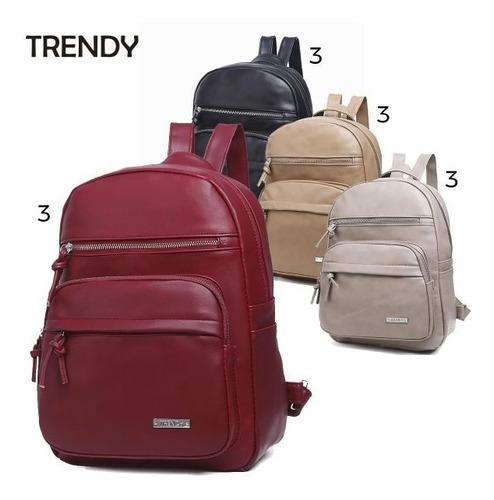 Elegante Mochila Cartera Eco Cuero Original 2018 Trendy