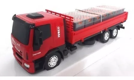 Miniatura Caminhão Brinquedo Infantil Iveco Bebidas Garrafas