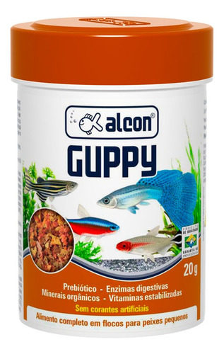 Ração P/ Guppy (lebiste) E Poecilídeos Alcon Guppy 20g