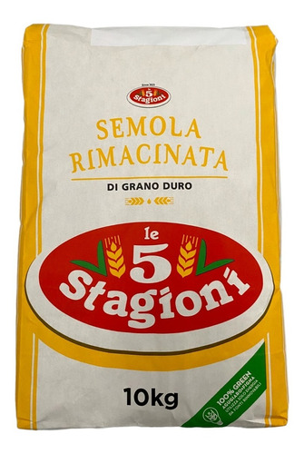 Semola De Trigo, Semolina Grano Duro, Le 5 Stagioni, 10 Kg 