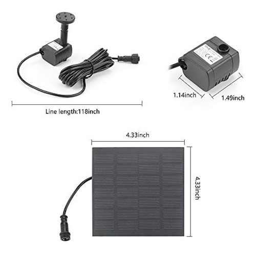 Bomba De Fuente Solar Winkeyes Para Bebedero Para Pájaros, F