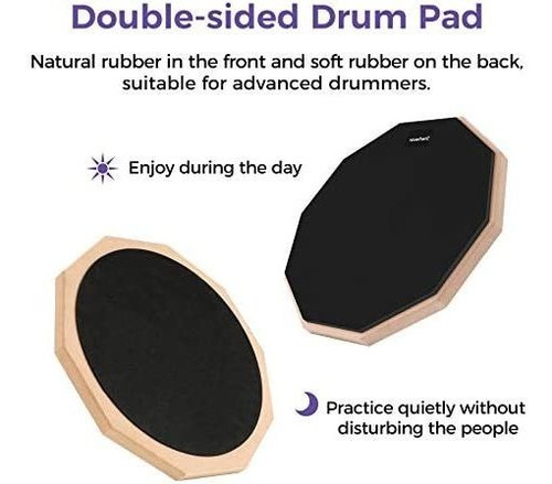 Starfavor Drum Practice Pad Con Snare Drum Stand Set, Kit De