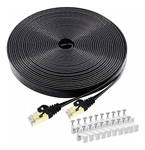 Cat 8 Ethernet Cable 50 Ft, Busohe High Speed Flat Internet